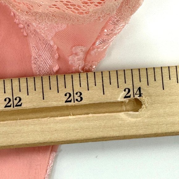 Val Mode Robe Womens Open Cover Up Lightweight Short Sleeve Lace Pink L - Picture 7 of 9